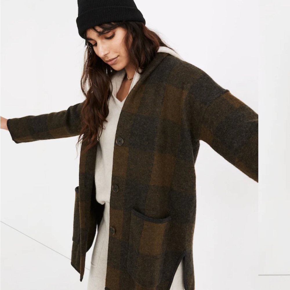 Buffalo Check Sweater Coat